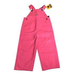 Carhartt Overalls Girls 2T Pink New with Tags 100% Cotton Adjustable Pants